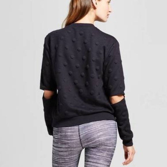 JoyLab Tops Joy Lab Black Sweatshirt With Elbow Cutouts Poshmark